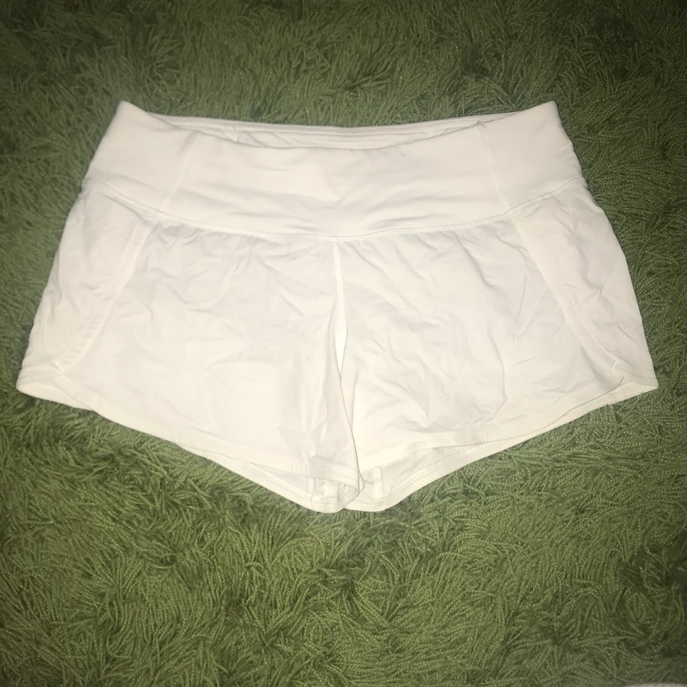 White Lululemon shorts